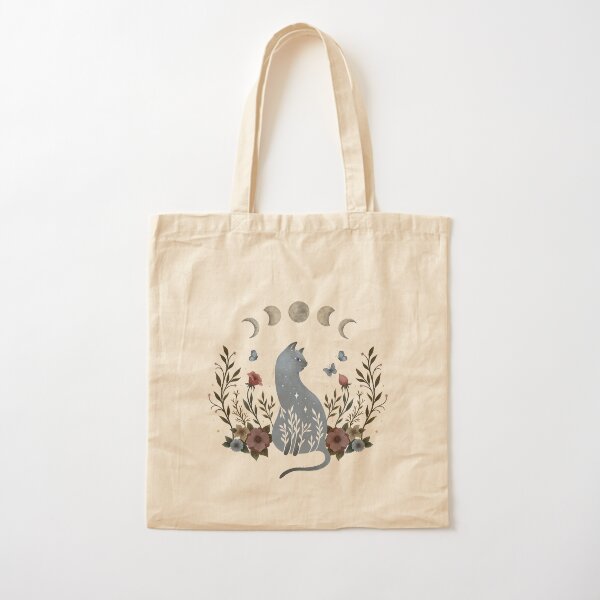 Cat on the Hill Cotton Tote Bag