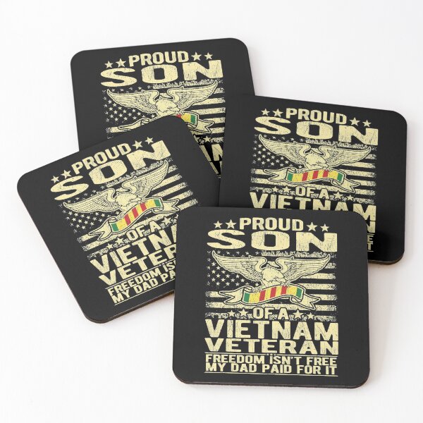 Freedom Isn't Free - Proud Son Of A Vietnam Veteran Gift Coasters (Set of 4)