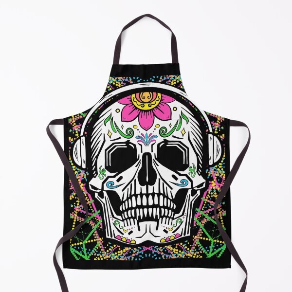 Item preview, Memento mori skull with headphones designed and sold by reasonablemunki.