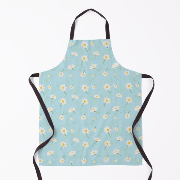 Fun Daisies in Sky Blue Apron