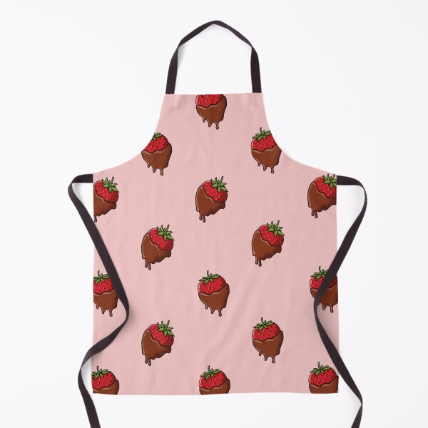 Chocolate Covered Strawberries Pattern Apron