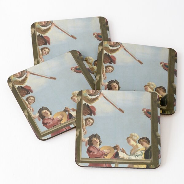 Item preview, Grupo musical en un balcón - Gerrit van Honthorst designed and sold by themasters.