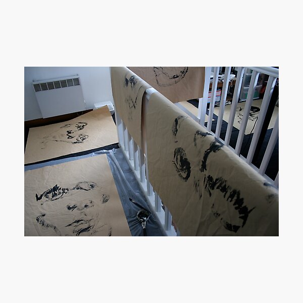 Night & Nap Drawings - blindfolded - Great Size with Acrylic in my little studio !!! Photographic Print