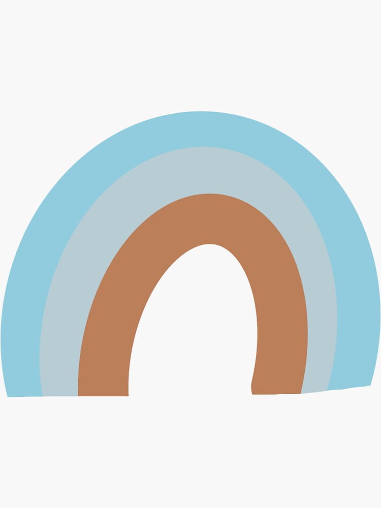 "cute pastel blue rainbow " Sticker for Sale by Redbubble