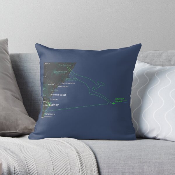 The Last Qantas 747 leaves Australia Throw Pillow