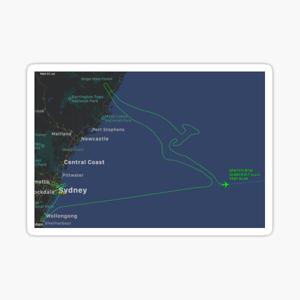 The Last Qantas 747 leaves Australia Sticker