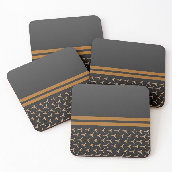 Item preview, Golden triangle pattern on a sophisticated black background  designed and sold by PetaJaneHome.