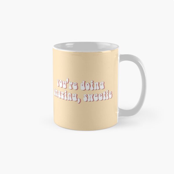 Item preview, "You're doing amazing, sweetie" Kardashian quote (yellow background) designed and sold by --EllieEdits--.