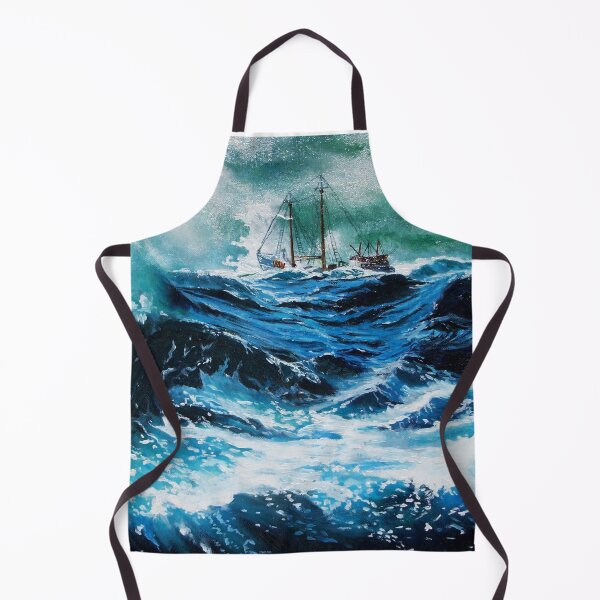Item preview, SHIP IN THE SEA IN THE STORM Navy Blue Nautical Collection designed and sold by BulganLumini.