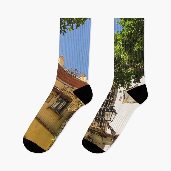 Item preview, Quintessential Spain - Sevillian Facades in White and Cyber Yellow designed and sold by Georgia Mizuleva.