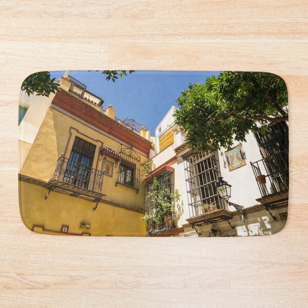 Item preview, Quintessential Spain - Sevillian Facades in White and Cyber Yellow designed and sold by Georgia Mizuleva.
