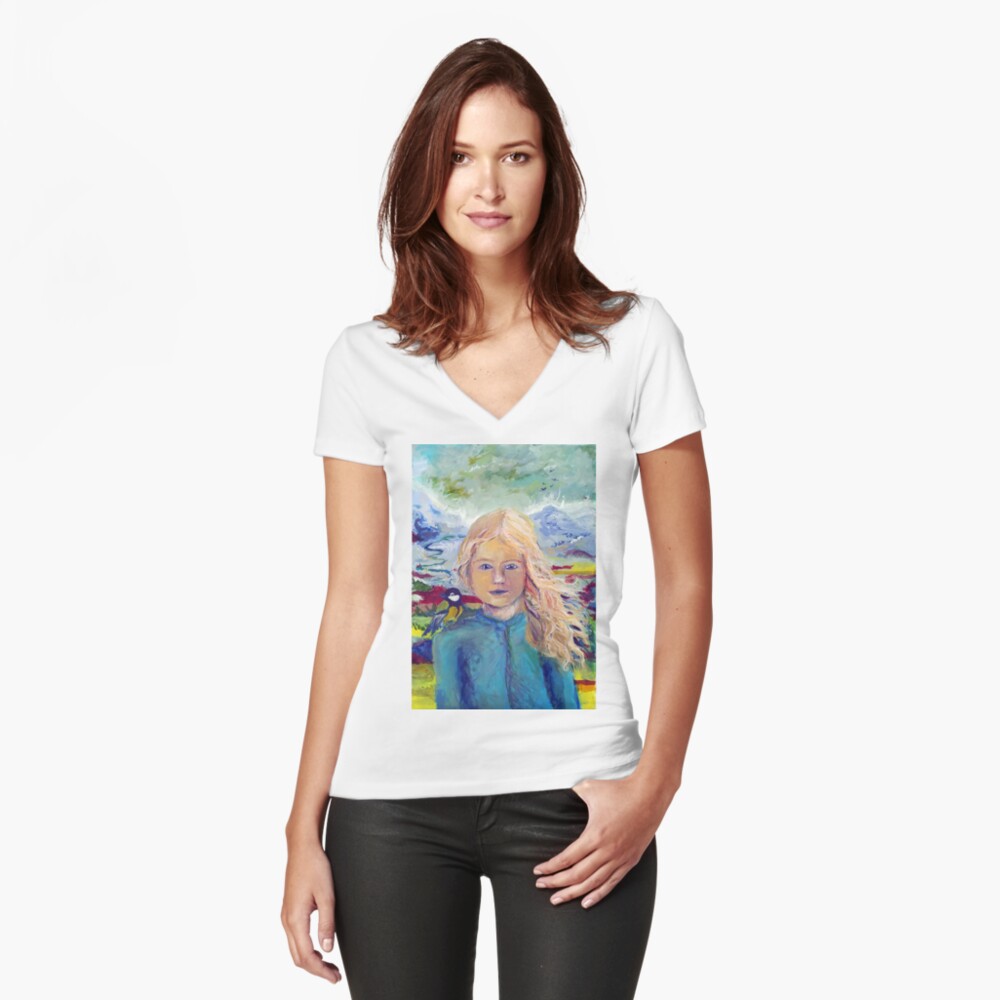 Artikel-Vorschau von Tailliertes T-Shirt mit V-Ausschnitt, designt und verkauft von LillianBerthel.