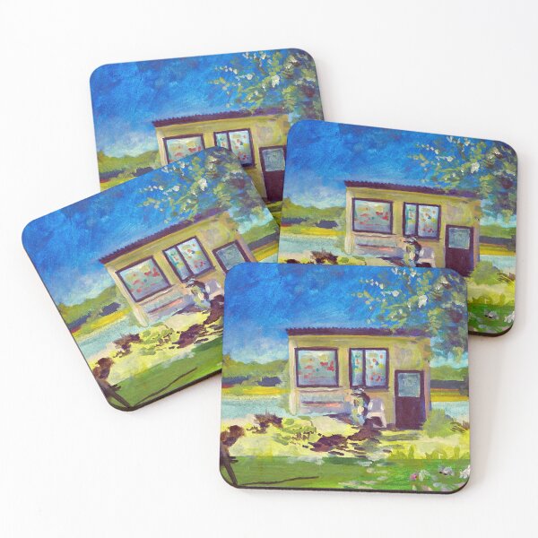 Item preview,  when I decided to finish painting a picture every day. It shows my parents' allotment and the little hut on it. designed and sold by Lillian Berthel.