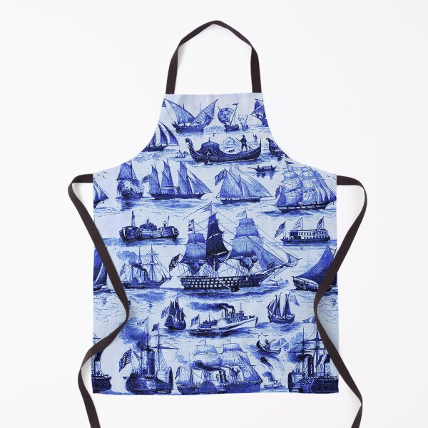 Item preview, VINTAGE SAILING VESSELS AND SHIPS,Navy Blue Nautical Collection designed and sold by BulganLumini.