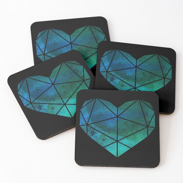 Item preview, Geometric Heart Teal designed and sold by KA DESIGNS.