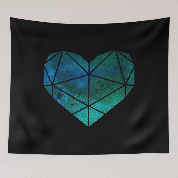 Item preview, Geometric Heart Teal designed and sold by KA DESIGNS.