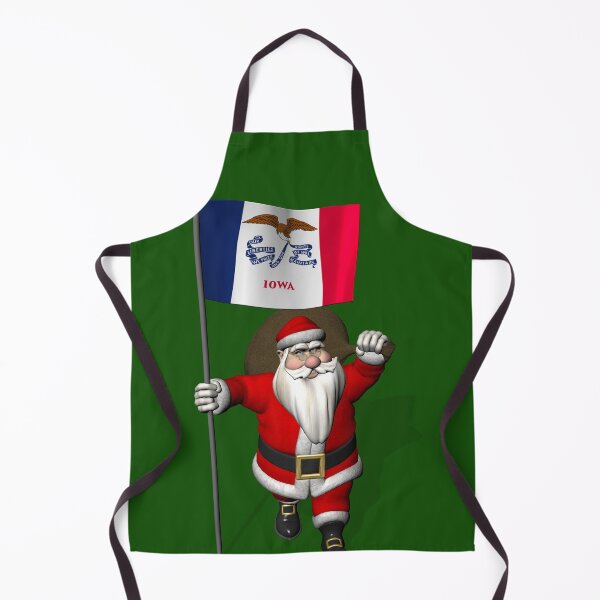 Item preview, Santa Claus With Flag Of Iowa designed and sold by Mythos57.