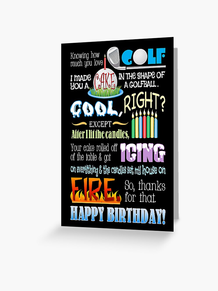 Carte De Vœux Voeux D Anniversaire D Amant De Golf Par Kdgraphic Redbubble