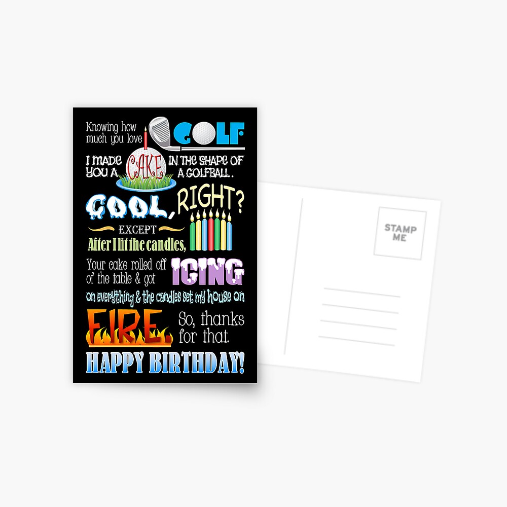 Carte De Vœux Voeux D Anniversaire D Amant De Golf Par Kdgraphic Redbubble