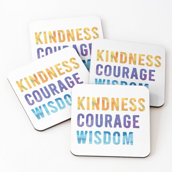 Item preview, Kindness Courage Wisdom – White designed and sold by ImperfectLife.