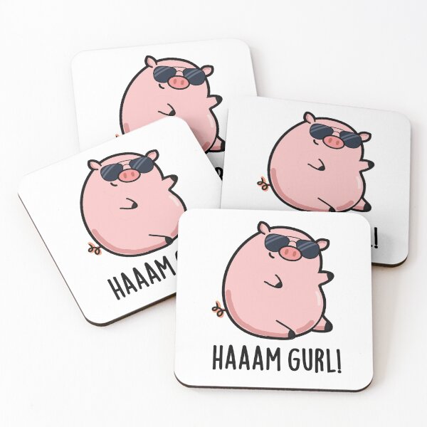 Item preview, Haaaam Gurl Funny Pig Puns  designed and sold by punnybone.