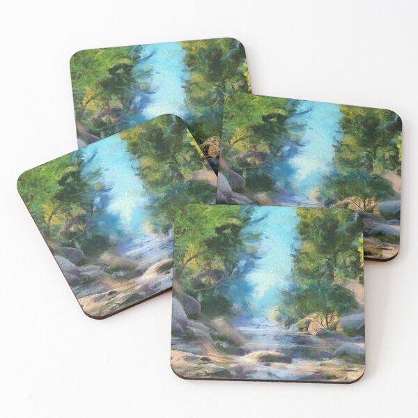 Item preview, Forest creek, sunny day designed and sold by ikaDrawings.
