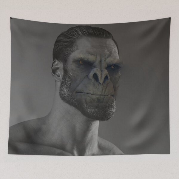 Item preview, Giga Chad Halo Monke designed and sold by shitpostanon.