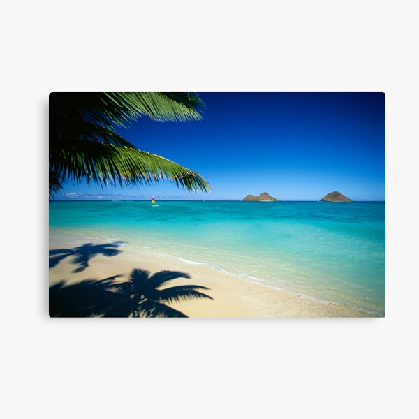 Mokulua Islands at Lanikai Beach Canvas Print