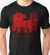 Chinese New Year Of The Horse Papercut Unisex T-Shirt