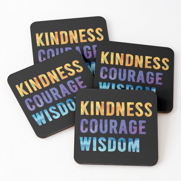 Item preview, Kindness Courage Wisdom – Black designed and sold by ImperfectLife.