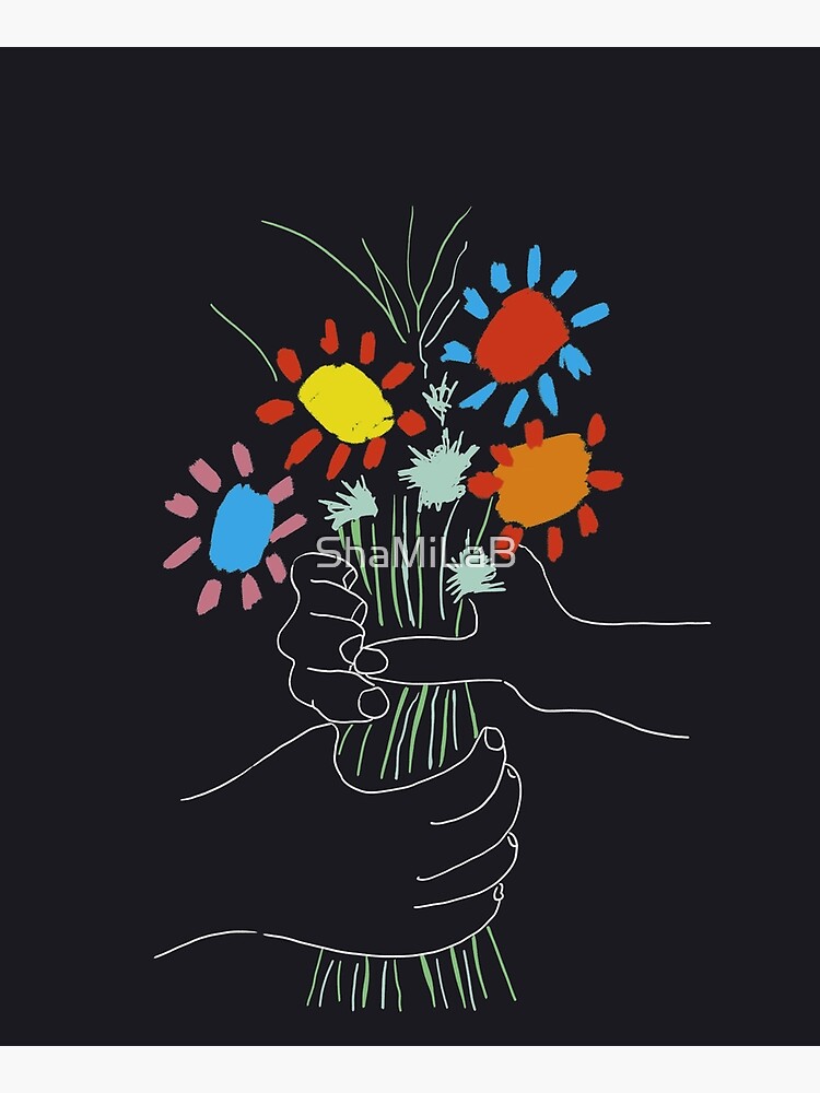 Bouquet - Picasso Line Art by ShaMiLaB