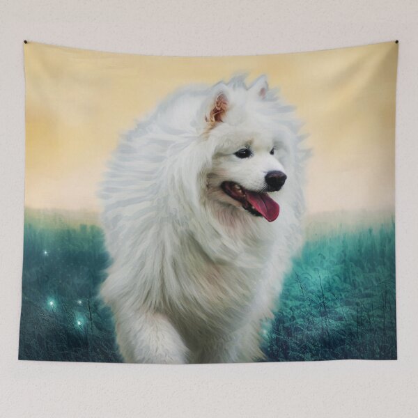 Item preview, Samoyed On A Summer Evening designed and sold by Heathermarie321.