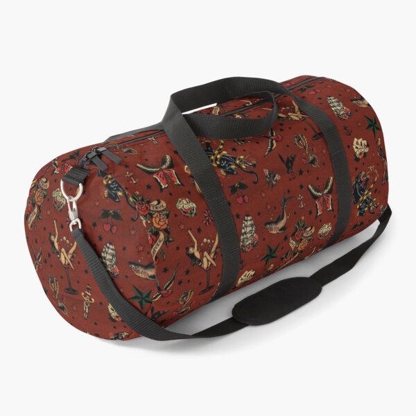 Vintage Travel Bag for Men Polyester Lattice Duffle Bag Hand