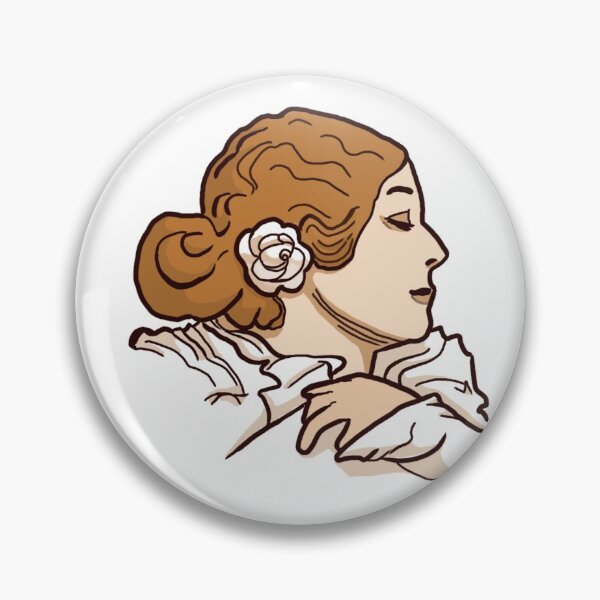 Item preview, Mucha portrait of a woman designed and sold by CloudyCreativa.