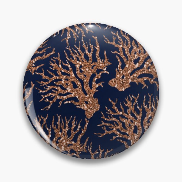 Item preview, French navy bronze coral designed and sold by peggieprints.