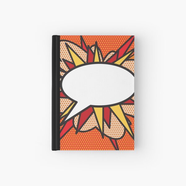 Speech Bubble Comic Book Flash Modern Art Pop Culture Graphic Hardcover Journal