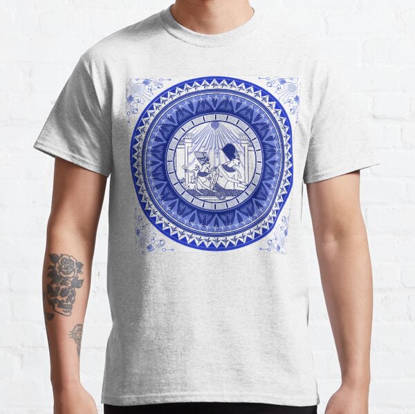 Egyptian Blue and White Nefertiti & Akhenaten (SPODE INSPIRED) Classic T-Shirt