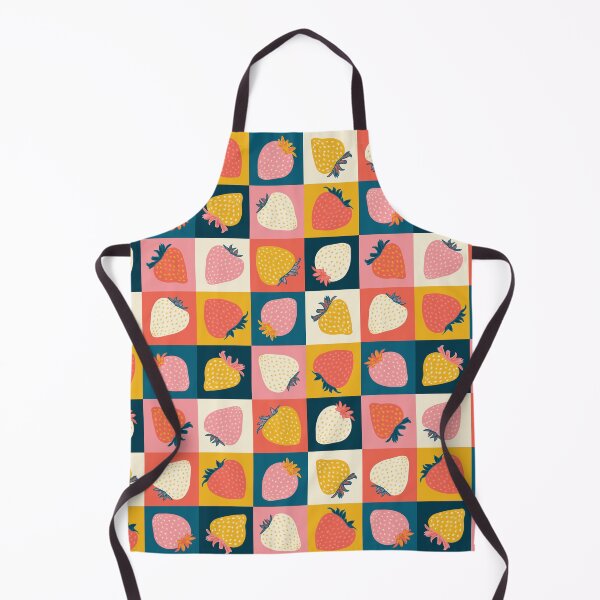 Item preview, Strawberry Chequers Fruit Squares Pattern designed and sold by rocketandindigo.