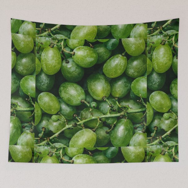 Item preview, Green grapes pattern fresh vineyard grapevine photo art  designed and sold by conceptDVS.