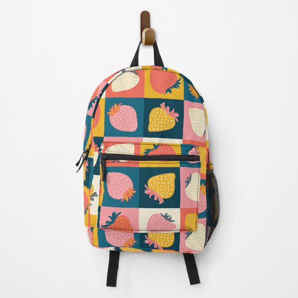 Item preview, Strawberry Chequers Fruit Squares Pattern designed and sold by rocketandindigo.