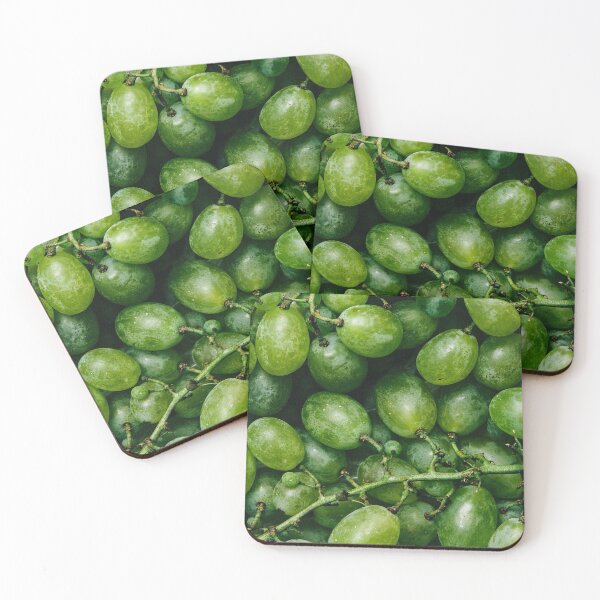 Item preview, Green grapes pattern fresh vineyard grapevine photo art  designed and sold by conceptDVS.