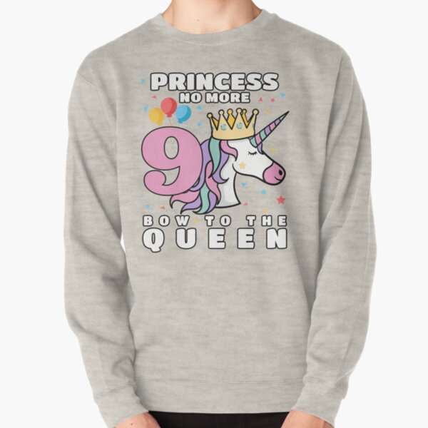 Girls 9 Year Old Birthday Fabulous Unicorn Pullover Sweatshirt