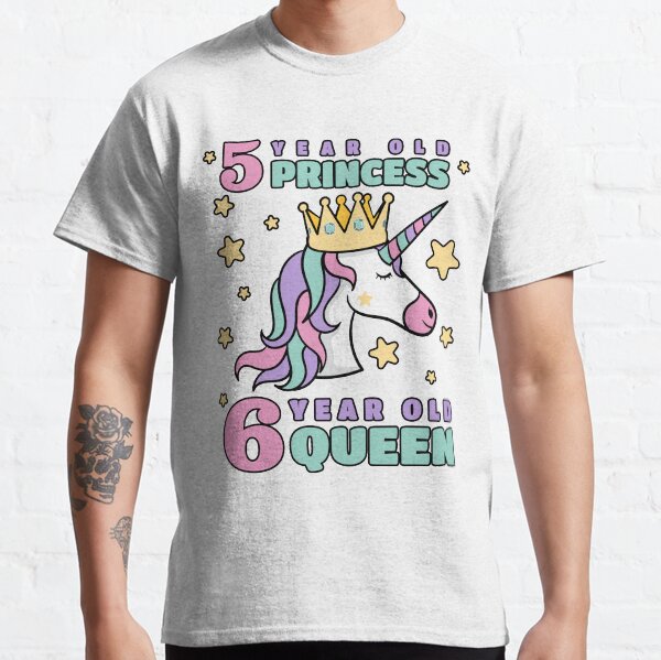 Girls 6 Year Old Birthday Fabulous Unicorn Classic T-Shirt