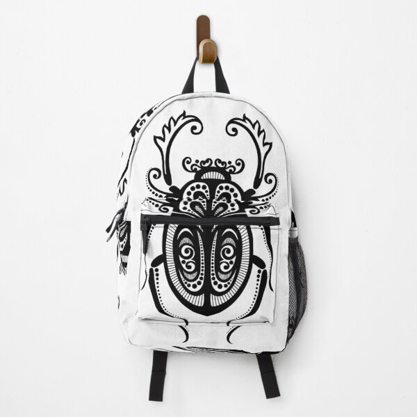 Item preview, Black and White Illustration of Exotic Scarab designed and sold by lissantee.