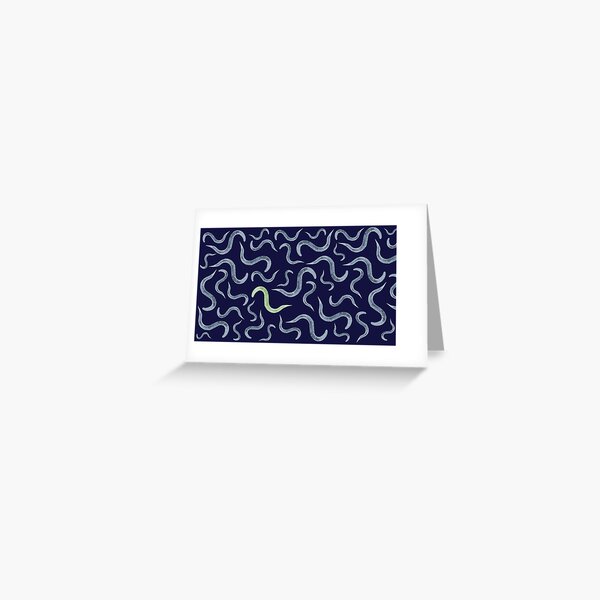 Caenorhabditis elegans Model Organism Biology Pattern Greeting Card