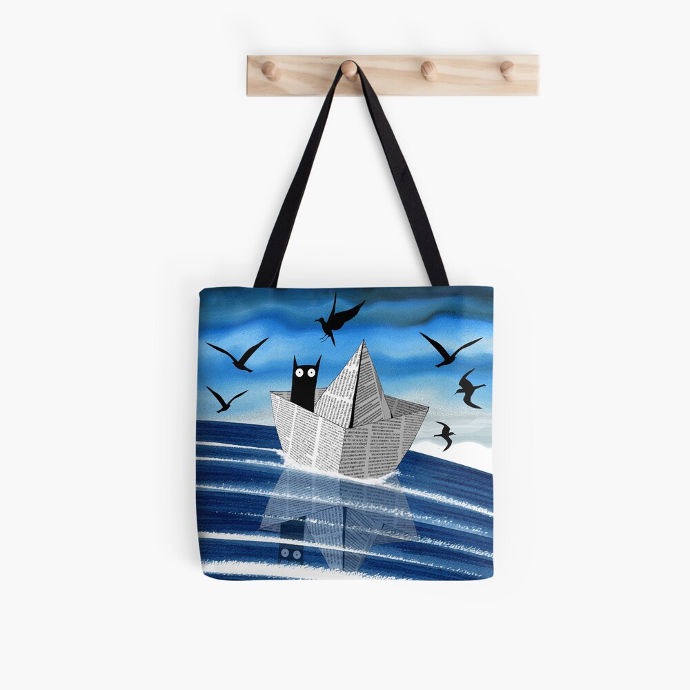 Vista previa del artículo con la obra «Bolsa estampada de tela», diseñado y vendido por Hitchen.