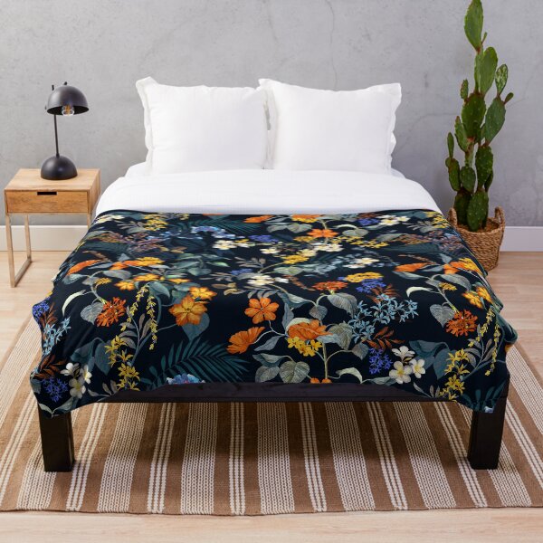Item preview, Floral large scale garden with a dark backround designed and sold by Silvia  Ospina.