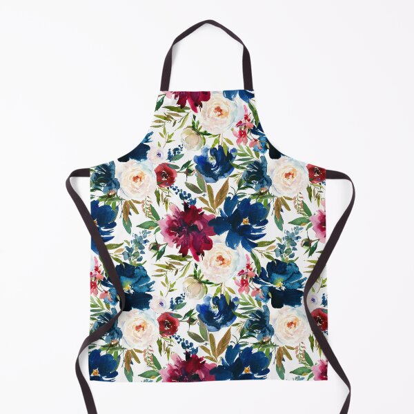 Item preview, Watercolor navy blue and burgundy peony pattern designed and sold by IoanaHraball.