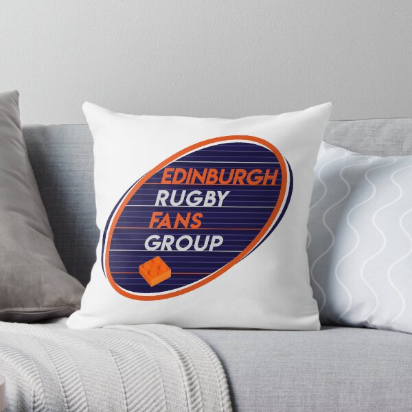 Edinburgh Rugby Fans Group Throw Pillow