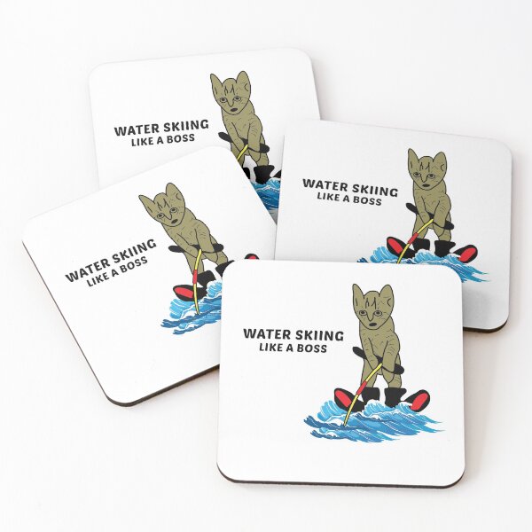 Item preview, Water Skiing Ski Cat Pet Lover Animal Funny Meme designed and sold by TastefulTees.